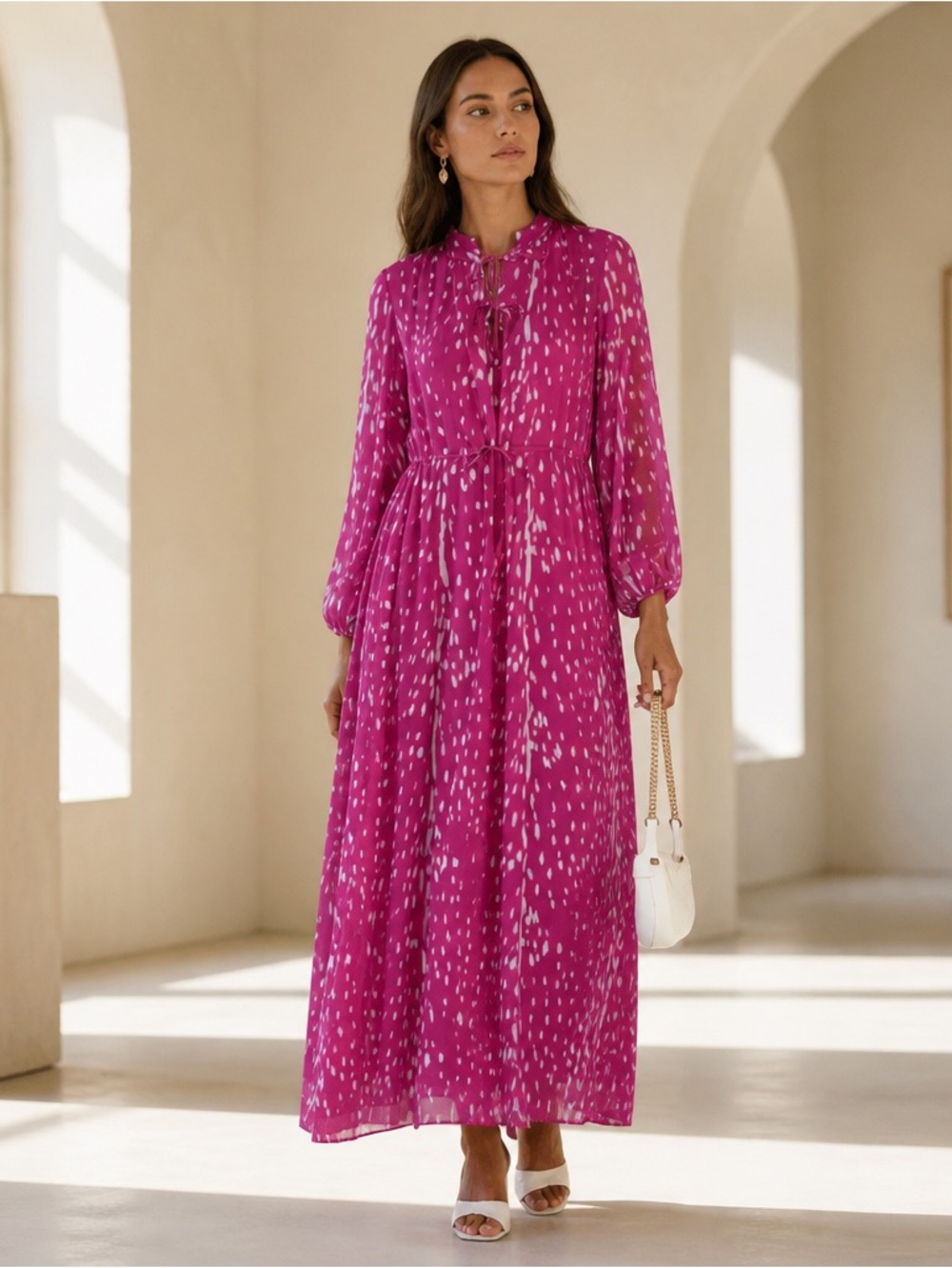 DIANA VON FURSTENBERG Fabien cutout printed georgette maxi dress